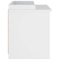 vidaXL Lavica do predsiene SANDNES biela 87x40x50 cm borovicový masív