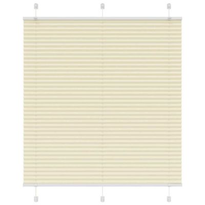 vidaXL plisovaná roleta krémová 120x100 cm Šírka látky 119,4 cm
