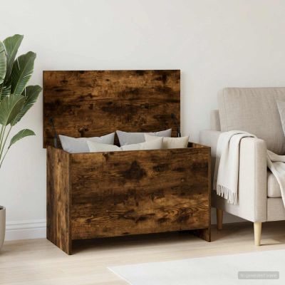 vidaXL Úložná truhlica Dymový dub 80 x 40 x 50 cm Kompozitné drevo