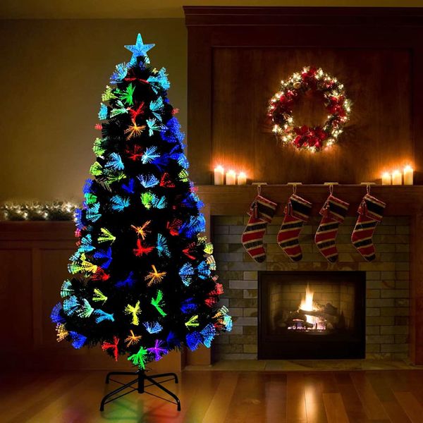 vidaXL Umelý vianočný stromček s 210 LED-i Zelená 180 cm PVC