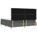 vidaXL Posteľ s pružinovým rámom Tmavo šedá 200 x 200 cm látka