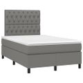 vidaXL Boxspring posteľ s matracom, tmavosivá 120x190 cm, látka