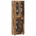 vidaXL Highboard FLORIN 60 x 35 x 182 cm Staré drevo Kompozitné drevo