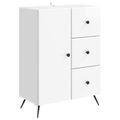vidaXL Servírovacia skriňa Biela s vysokým leskom 66 x 34,5 x 90 cm