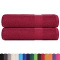 vidaXL Osušky do kúpeľne FROGN 2 ks bordové 100x150 cm 360 g/m²