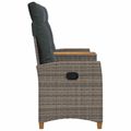 vidaXL Hojdačka s tabletou 2 -Seater 126 x 65 x 112 cm polyratan