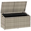 vidaXL záhradný úložný box svetlosivý 110x50x58 cm polyratan