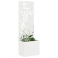 vidaXL Záhradná clona na súkromie Kvetinový Biela 50 x 32 x 150 cm
