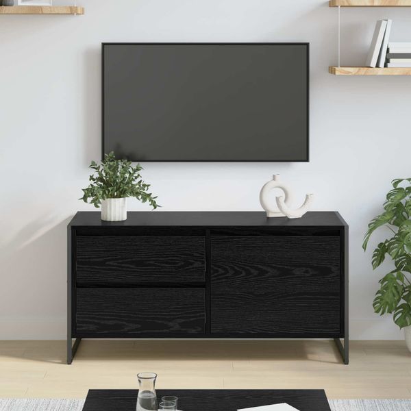 vidaXL TV skrinka Čierny dub 100 x 36 x 49.5 cm Kompozitné drevo