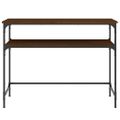 vidaXL Konzolový stolík hnedý dub 100x35,5x75 cm kompozitné drevo