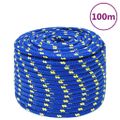 vidaXL Lodné lano modré 14 mm 100 m polypropylén