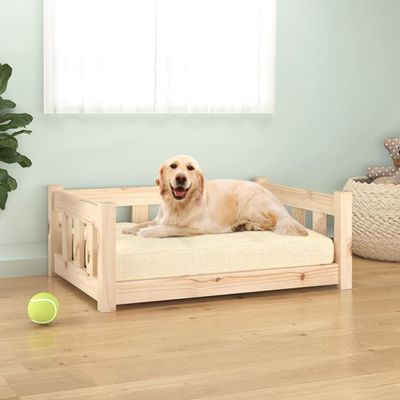 vidaXL Pelech pre psa 75,5x55,5x28 cm masívne borovicové drevo