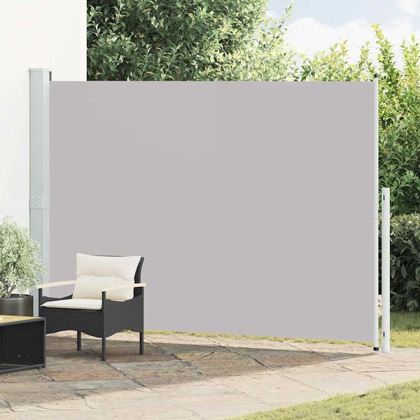 vidaXL Zaťahovacia bočná markíza na terasu 200x300 cm, sivá