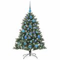 vidaXL Umelý vianočný stromček Zelená 120 cm PVC, plast a oceľ