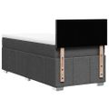 vidaXL Posteľný rám boxsping s matracom tmavosivý 80x200 cm látka