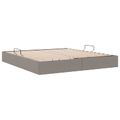 vidaXL Otomanový posteľný rám s úložiskom Sivohnedá 160 x 200 cm látka