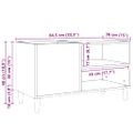 vidaXL Skrinka na gramofónové platne 84,5 x 38 x 48 cm Čierny dub