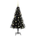 vidaXL Vianočný stromček Čierna 150 cm PVC