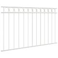 vidaXL Prvok plotu ASSEN 170 x 80 cm Oceľ Biela