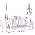 vidaXL Hojdacia lavica Rose 114 x 61 x 61,5 cm Husté teakové drevo