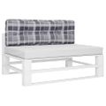 vidaXL Podložka na paletový nábytok, sivé kocky 120x40x12 cm, látka