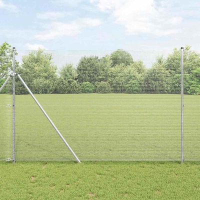 vidaXL Pevný kovaný drôtový plot 25 x 1,5 m Strieborná Sieťovina