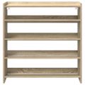 vidaXL Regál na topánky dub sonoma 80x25x81 cm spracované drevo