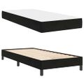 vidaXL Posteľ s pružinovým rámom s matracmi Čierna 80 x 220 cm látka