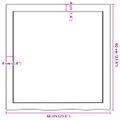 vidaXL Nástenná polica bledohnedá 60x60x(2-6) cm ošetrený masívny dub