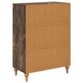 vidaXL Zásuvkový kabinet Dymový dub 66 x 34,5 x 90 cm Kompozitné drevo