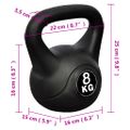 vidaXL Činka kettlebell 8 kg