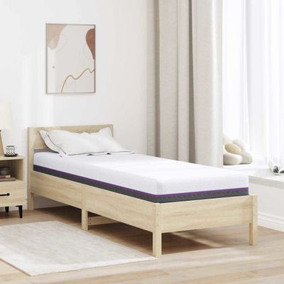 vidaXL Matrac s pamäťovou penou Stredný 80 x 200 cm Biela a šedá