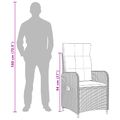 vidaXL Záhradná jedálenská súprava 7 ks