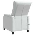 vidaXL Masážne relaxačné kreslo Biela Látka