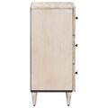 vidaXL Servírovacia skriňa Biela 40 x 33,5 x 75 cm Masívne mango drevo