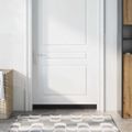 vidaXL Samolepiace tesnenia dverí s kefou 12 ks Biela 100 cm