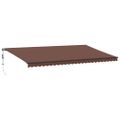 vidaXL Automaticky zaťahovacia markíza s LED hnedá 600x350 cm