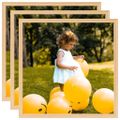 vidaXL Fotorámiky na stenu, koláž 3 ks, bledý dub 40x40 cm