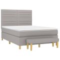 vidaXL Boxspring posteľ s matracom bledosivá 140x200 cm látka