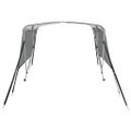vidaXL Strieška Bimini s 3 oblúkmi a sieť. stenami 183x(185-198)x137cm