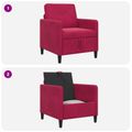 vidaXL Sofa s úložným priestorom Víno červené 72 x 78 x 87 cm