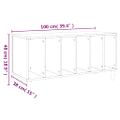 vidaXL Skrinka na platne dymový dub 100x38x48 cm kompozitné drevo