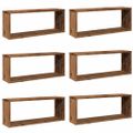 vidaXL Nástenné police 6 ks, staré drevo 60x15x23 cm, kompozitné drevo
