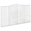 vidaXL Oblúkový gabionový kôš 3 ks 400x30x220/240cm pozinkované železo