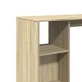 vidaXL Barový stôl s policami dub sonoma 124x46x103,5 cm kompoz. drevo