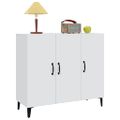 vidaXL Komoda biela 90x34x80 cm kompozitné drevo