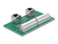 RJ50 2 x samica na 2 x terminálny blok s