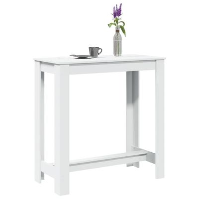 vidaXL Barový stôl biely 102x50x103,5 cm kompozitné drevo