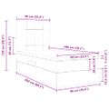 vidaXL LED úložná posteľ s matracom Modrá 90 x 200 cm Látka