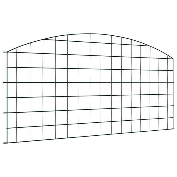 vidaXL Sada plotu pre rybník 5 pcs Zelená 100 x 50 cm Oceľ